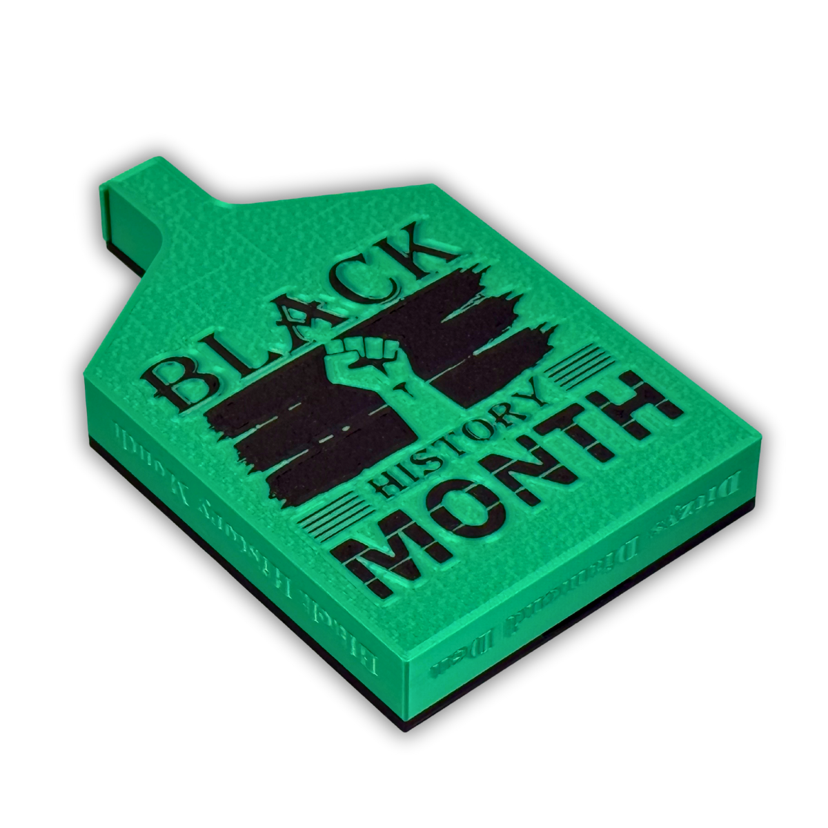 Black History Month Commemorative Tray – Green, Black & Yellow Edition