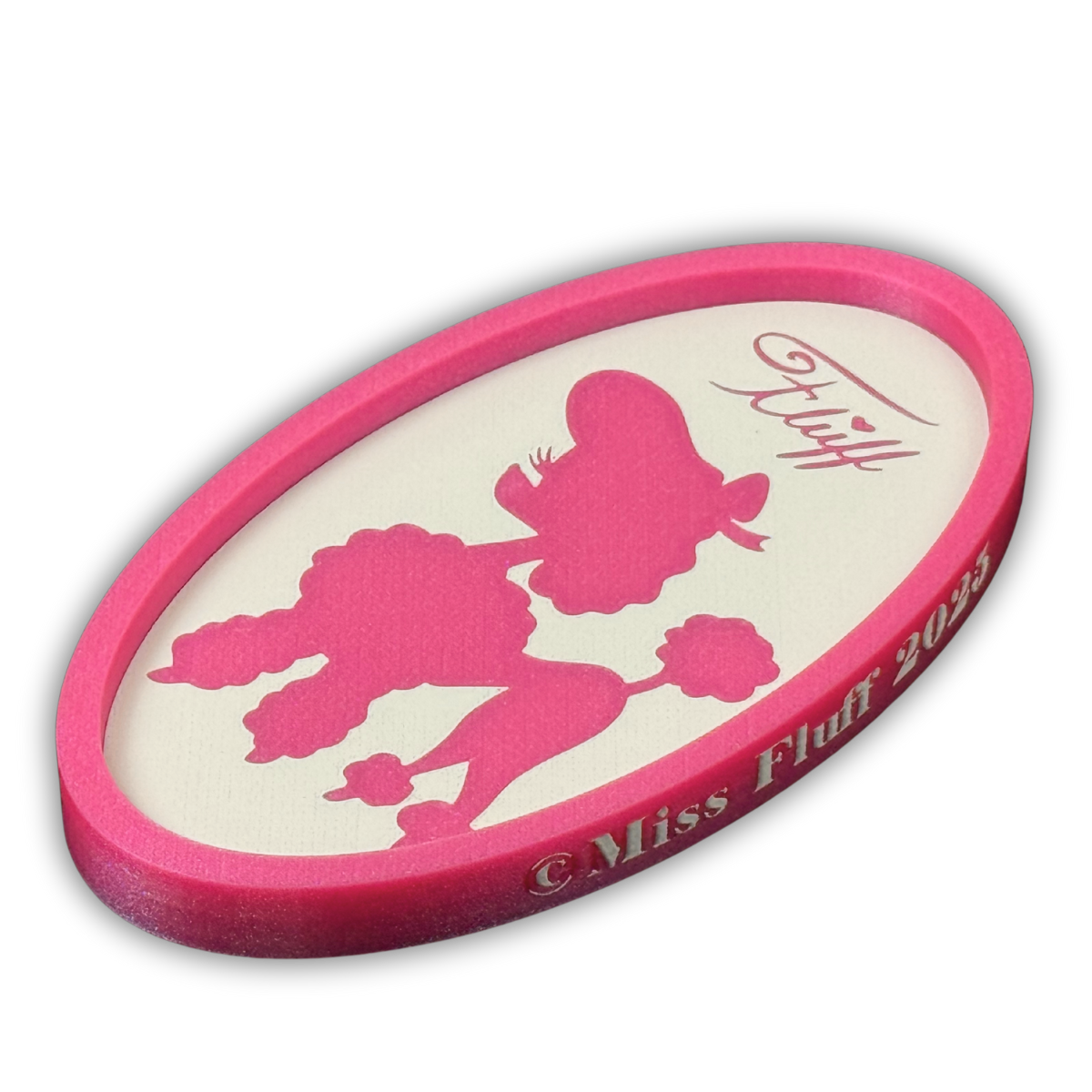 ©Miss Fluff Pink Poodle Edition Diamond Painting Trinket Tray